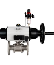 Кран шаровой DN.ru BV3232P(3pc)-FP-F-ISO-H Ду80 Ру40 фланцевый с ISO-фланцем, корпус - нержавеющая сталь 316, полнопроходной, уплотнение - PTFE, с пневмоприводом PA-DA-105-1, пневмораспределителем 4М310-08 24В, БПВ AFC2000