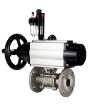 Кран шаровой DN.ru BV3232P(3pc)-FP-F-ISO-H Ду80 Ру40 фланцевый с ISO-фланцем, корпус - нержавеющая сталь 316, полнопроходной, уплотнение - PTFE, с пневмоприводом PA-DA-105-1, пневмораспределителем 4М310-08 24В, БПВ AFC2000