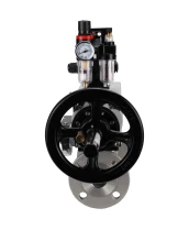 Кран шаровой DN.ru BV3232P(3pc)-FP-F-ISO-H Ду80 Ру40 фланцевый с ISO-фланцем, корпус - нержавеющая сталь 316, полнопроходной, уплотнение - PTFE, с пневмоприводом PA-DA-105-1, пневмораспределителем 4М310-08 220В, БКВ APL-210N, БПВ AFC2000