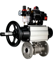 Кран шаровой DN.ru BV3232P(3pc)-FP-F-ISO-H Ду65 Ру40 фланцевый с ISO-фланцем, корпус - нержавеющая сталь 316, полнопроходной, уплотнение - PTFE, с пневмоприводом PA-DA-105-1, пневмораспределителем 4М310-08 24В, БКВ APL-410N Ex, БПВ AFC2000