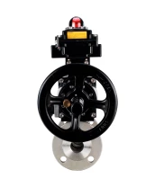 Кран шаровой DN.ru BV3232P(3pc)-FP-F-ISO-H Ду100 Ру25 фланцевый с ISO-фланцем, корпус - нержавеющая сталь 316, полнопроходной, уплотнение - PTFE, с пневмоприводом PA-DA-105-1, пневмораспределителем 4М310-08 220В, БКВ APL-410N Ex