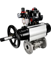 Кран шаровой DN.ru BV3232P(3pc)-FP-F-ISO-H Ду65 Ру40 фланцевый с ISO-фланцем, корпус - нержавеющая сталь 316, полнопроходной, уплотнение - PTFE, с пневмоприводом PA-DA-105-1, пневмораспределителем 4М310-08 24В, БКВ APL-510N Ex, БПВ AFC2000