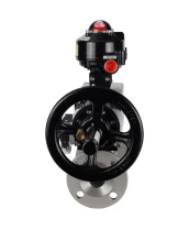 Кран шаровой DN.ru BV3232P(3pc)-FP-F-ISO-H Ду65 Ру40 фланцевый с ISO-фланцем, корпус - нержавеющая сталь 316, полнопроходной, уплотнение - PTFE, с пневмоприводом PA-DA-105-1, пневмораспределителем 4М310-08 220В, БКВ APL-510N Ex