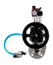 Кран шаровой DN.ru BV3232P(3pc)-FP-F-ISO-H Ду65 Ру40 фланцевый с ISO-фланцем, корпус - нержавеющая сталь 316, полнопроходной, уплотнение - PTFE, с пневмоприводом PA-DA-105-1, пневмораспределителем 4V320-10 220В, БПВ AFC2000