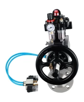 Кран шаровой DN.ru BV3232P(3pc)-FP-F-ISO-H Ду100 Ру25 фланцевый с ISO-фланцем, корпус - нержавеющая сталь 316, полнопроходной, уплотнение - PTFE, с пневмоприводом PA-DA-105-1, пневмораспределителем 4V320-08 220В, БКВ APL-410N Ex, БПВ AFC2000