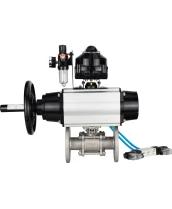 Кран шаровой DN.ru BV3232P(3pc)-FP-F-ISO-H Ду100 Ру25 фланцевый с ISO-фланцем, корпус - нержавеющая сталь 316, полнопроходной, уплотнение - PTFE, с пневмоприводом PA-DA-105-1, пневмораспределителем 4V320-08 220В, БКВ APL-510N Ex, БПВ AFC2000