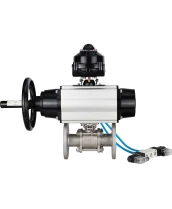 Кран шаровой DN.ru BV3232P(3pc)-FP-F-ISO-H Ду80 Ру40 фланцевый с ISO-фланцем, корпус - нержавеющая сталь 316, полнопроходной, уплотнение - PTFE, с пневмоприводом PA-DA-105-1, пневмораспределителем 4V320-08 220В, БКВ APL-510N Ex