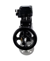 Кран шаровой DN.ru BV3232P(3pc)-FP-F-ISO-H Ду80 Ру40 фланцевый с ISO-фланцем, корпус - нержавеющая сталь 316, полнопроходной, уплотнение - PTFE, с пневмоприводом PA-DA-105-1, электропневматическим позиционером YT-1000RSN без обратной связи