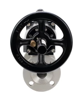 Кран шаровой DN.ru BV3232P(3pc)-FP-F-ISO-H Ду100 Ру25 фланцевый с ISO-фланцем, корпус - нержавеющая сталь 316, полнопроходной, уплотнение - PTFE, с пневмоприводом PA-DA-105-1