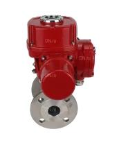 Кран шаровой DN.ru BV3232P(2pc)-FP-F-ISO-H Ду300 Ру16 полнопроходной двухходовой, нержавеющая сталь, фланцевый, уплотнение - PTFE, с 1/4-оборотным электроприводом DN.ru QT-EX-300M-O2-380VAC-У1