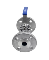 Кран шаровой DN.ru BV3131P(3pc)-FP-F-H Ду40 Ру40, полнопроходной, трехсоставной, сталь 304, уплотнение - PTFE, фланцевый с рукояткой