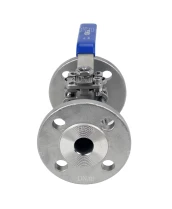 Кран шаровой DN.ru BV3131P(3pc)-FP-F-ISO-H Ду50 Ру40, полнопроходной, трехсоставной, сталь 304, уплотнение - PTFE, фланцевый, с ISO-фланцем