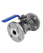 Кран шаровой DN.ru BV3131P(3pc)-FP-F-ISO-H Ду50 Ру40, полнопроходной, трехсоставной, сталь 304, уплотнение - PTFE, фланцевый, с ISO-фланцем