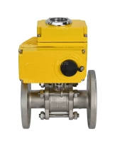Кран шаровой DN.ru BV3232P(3pc)-FP-F-ISO-H Ду100 Ру16 трехсоставной из нержавеющей стали SS316, фланцевый, полнопроходной с электроприводом DN.RU QT-N-060EM-O1-24VDC-У1