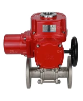 Кран шаровой DN.ru BV3232P(3pc)-FP-F-ISO-H Ду65 Ру25 трехсоставный из нержавеющей стали SS316, фланцевый, уплотнение - PTFE, полнопроходной, с 1/4-оборотным электроприводом DN.ru QT-EX-010M-O2-380VAC-У1