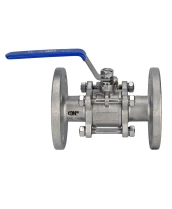 Кран шаровой DN.ru BV3232P(3pc)-FP-F-H Ду15 Ру40, полнопроходной, трехсоставной, нержавеющая сталь 316, уплотнение - PTFE, фланцевый с рукояткой 9х9