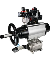 Кран шаровой DN.ru BV3232P(3pc)-FP-W-ISO-H Ду80 Ру25, полнопроходной, трехсоставной, нержавеющая сталь 316, уплотнение - PTFE, под приварку, с пневмоприводом PA-DA-105-1, пневмораспределителем 4V320-08 220В, БКВ APL-510N Ex, БПВ AFC2000