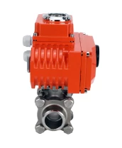 Кран шаровой DN.ru BV3232P(3pc)-FP-W-ISO-H WDVF Ду40 Ру40 полнопроходной, трехсоставной, корпус - нержавеющая сталь 316, уплотнение - PTFE, под приварку, с 1/4-оборотным электроприводом DN.ru QT-N-005EM-O1-220VAC-У1 HARK