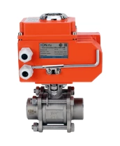 Кран шаровой DN.ru BV3232P(3pc)-FP-W-ISO-H WDVF Ду40 Ру40 полнопроходной, трехсоставной, корпус - нержавеющая сталь 316, уплотнение - PTFE, под приварку, с 1/4-оборотным электроприводом DN.ru QT-N-005EM-O1-220VAC-У1 HARK