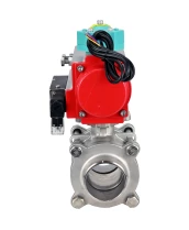 Кран шаровой DN.ru BV3232P(3pc)-FP-W-ISO-H WDVF Ду40 Ру40 полнопроходной, трехсоставной, корпус - нержавеющая сталь 316, уплотнение - PTFE, под приварку, с пневмоприводом PA-DA-065, пневмораспределителем 4М310-08 24В и магнитным переключателем ALS200D
