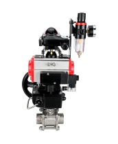 Кран шаровой DN.ru BV3232P(3pc)-FP-W-ISO-H WDVF Ду25 Ру63 полнопроходной, трехсоставной, нерж. сталь 316, уплотнение - PTFE, под приварку, с пн.приводом PA-DA-052, пн.распределителем 4М310-08 24В, БКВ APL-210N, руч. дублером MON1-250-T26-ISO, БПВ AFC2000