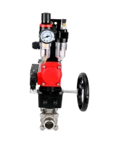 Кран шаровой DN.ru BV3232P(3pc)-FP-W-ISO-H WDVF Ду25 Ру63 полнопроходной, трехсоставной, нерж. сталь 316, уплотнение - PTFE, под приварку, с пн.приводом PA-DA-052, пн.распределителем 4М310-08 24В, БКВ APL-210N, руч. дублером MON1-250-T26-ISO, БПВ AFC2000