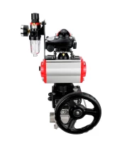 Кран шаровой DN.ru BV3232P(3pc)-FP-W-ISO-H WDVF Ду25 Ру63 полнопроходной, трехсоставной, нерж. сталь 316, уплотнение - PTFE, под приварку, с пн.приводом PA-DA-052, пн.распределителем 4М310-08 24В, БКВ APL-210N, руч. дублером MON1-250-T26-ISO, БПВ AFC2000