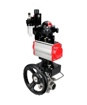 Кран шаровой DN.ru BV3232P(3pc)-FP-W-ISO-H WDVF Ду25 Ру63 полнопроходной, трехсоставной, нерж. сталь 316, уплотнение - PTFE, под приварку, с пн.приводом PA-DA-052, пн.распределителем 4М310-08 24В, БКВ APL-210N, руч. дублером MON1-250-T26-ISO, БПВ AFC2000