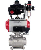 Кран шаровой DN.ru BV3232P(3pc)-FP-W-ISO-H WDVF Ду40 Ру40 полнопроходной, трехсоставной, корпус - нержавеющая сталь 316, уплотнение - PTFE, под приварку, с пневмоприводом PA-SA-105, пневмораспределителем 4М310-08 220В, БКВ APL-410N EX, БПВ AFC2000