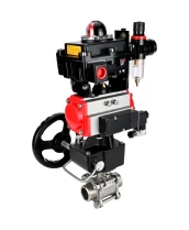 Кран шаровой DN.ru BV3232P(3pc)-FP-W-ISO-H WDVF Ду40 Ру40 полнопроходной, трехсоставной, нерж. сталь 316, PTFE, под приварку, с пн.приводом PA-DA-065, пн.распределителем 4М310-08 220В, БКВ APL-410N EX, руч. дублером MON1-250-T26-ISO, БПВ AFC2000