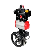 Кран шаровой DN.ru BV3232P(3pc)-FP-W-ISO-H WDVF Ду32 Ру63 полнопроходной, трехсоставной, нержавеющая сталь 316, уплотнение - PTFE, под приварку, с пневмоприводом PA-DA-052, пн.распределителем 4М310-08 24В, БКВ APL-410N EX, ручным дублером MON1-250-T26-ISO