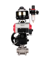 Кран шаровой DN.ru BV3232P(3pc)-FP-W-ISO-H WDVF Ду32 Ру63 полнопроходной, трехсоставной, нерж. сталь 316, PTFE, под приварку, с пн.приводом PA-DA-052, пн.распределителем 4М310-08 220В, БКВ APL-510N EX, руч. дублером MON1-250-T26-ISO, БПВ AFC2000