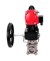 Кран шаровой DN.ru BV3232P(3pc)-FP-W-ISO-H WDVF Ду32 Ру63 полнопроходной, трехсоставной, корпус - нержавеющая сталь 316, уплотнение - PTFE, под приварку, с пневмоприводом PA-DA-052, пневмораспределителем 4М310-08 24В, ручным дублером MON1-250-T26-ISO