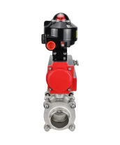 Кран шаровой DN.ru BV3232P(3pc)-FP-W-ISO-H WDVF Ду40 Ру40 полнопроходной, трехсоставной, корпус - нержавеющая сталь 316, уплотнение - PTFE, под приварку, с пневмоприводом PA-SA-105, БКВ APL-510N EX