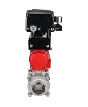 Кран шаровой DN.ru BV3232P(3pc)-FP-W-ISO-H WDVF Ду40 Ру40 полнопроходной, трехсоставной, корпус - нержавеющая сталь 316, уплотнение - PTFE, под приварку, с пневмоприводом PA-SA-105, электропн. поворотным позиционером YT-1000RSN без обратной связи