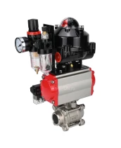 Кран шаровой DN.ru BV3232P(3pc)-FP-W-ISO-H Ду10 Ру63 полнопроходной двухходовой, нержавеющая сталь SS316, под приварку, уплотнение - PTFE, с пн.приводом DN.ru PA-DA-052 пн.распределителем 4M310-08 24В БПВ AFC2000 БКВ APL-510N-EX