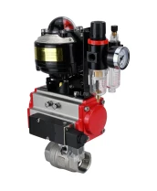 Кран шаровой DN.ru BV3232P(2pc)-FP-T-ISO-H Ду40 Ру63 полнопроходной, внутренняя резьба, нержавеющая сталь 316, уплотнение - PTFE, с пневмоприводом PA-DA-065, пневмораспределителем 4М310-08 220В, БКВ APL-510N EX, БПВ AFC2000