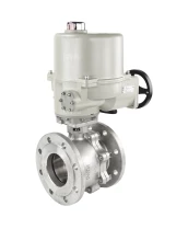 Кран шаровой DN.ru BV3232P(2pc)-FP-F-ISO-H Ду65 Ру16 полнопроходной двухходовой, нержавеющая сталь 316, фланцевый, уплотнение - PTFE, с электроприводом ГЗ-ОФВ-110/11М 220В