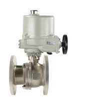 Кран шаровой DN.ru BV3232P(2pc)-FP-F-ISO-H Ду65 Ру16 полнопроходной двухходовой, нержавеющая сталь 316, фланцевый, уплотнение - PTFE, с электроприводом ГЗ-ОФВ-110/11М 380В