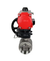 Кран шаровой DN.ru BV3232P(2pc)-FP-T-ISO-H Ду100 Ру40, полнопроходной внутреннняя резьба, нержавеющая сталь SS316, уплотнение - PTFE, с пневмоприводом PA-DA-105, с пневмораспределителем 4V320-08 220В, с ручным дублером MON3-700-T38-ISO