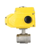 Кран шаровой DN.ru BV3232P(2pc)-FP-T-ISO-H Ду15 Ру63 полнопроходной двухходовой, нержавеющая сталь 316, внутренняя резьба, уплотнение - PTFE, с электроприводом четвертьоборотным QT-N-005EM-O1-24VDC-У1