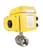 Кран шаровой DN.ru BV3232P(2pc)-FP-T-ISO-H Ду50 Ру63 полнопроходной двухходовой, нержавеющая сталь 316, внутренняя резьба, уплотнение - PTFE, с электроприводом четвертьоборотнымQT-N-008EM-O1-24VDC-У1