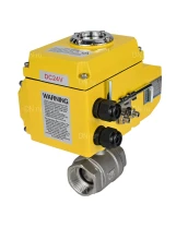 Кран шаровой DN.ru BV3232P(2pc)-FP-T-ISO-H Ду65 Ру40 полнопроходной двухходовой, нержавеющая сталь 316, внутренняя резьба, уплотнение - PTFE, с электроприводом четвертьоборотным QT-N-010EM-O1-24VDC-У1
