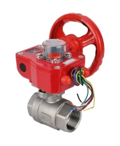 Кран шаровой DN.ru BV3232P(2pc)-FP-T-ISO-H 2″ Ду50 Ру63 полнопроходной двухходовой, нержавеющая сталь SS316, внутренняя резьба, уплотнение - PTFE, с редуктором DN.ru HGBF RQN1-180Z