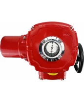 Кран шаровой DN.ru BV3232P(4pc)-SP-3WL-T-ISO-H Ду25 Ру63 стандартнопроходной трехходовой L-тип, нержавеющая сталь SS316, внутренняя резьба, уплотнение - PTFE, с 1/4-оборотным электроприводом DN.ru QT-EX-005M-O2-220VAC-У1