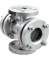Стекло смотровое DN.ru SG2-34G-F тип В ГОСТ 21836-2021 Ду15 Ру40, углеродистая сталь, фланцевое