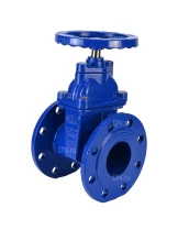 Задвижка клиновая 30ч39р (аналог МЗВ) DN.ru GVWN1414E-2W-F-S blue Ду40 Ру10/16 фланцевая, корпус - чугун GGG50, уплотнение - EPDM, со штурвалом и невыдвижным штоком, цвет - синий
