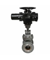 Задвижка клиновая 30с941нж DN.ru GVWR2134M-2W-F-ОСТ Ду50 Ру16 фланцевая, корпус - сталь 25Л, материал клина - сталь WCB, уплотнение - металл, c ОСТ-фланцем, с электроприводом DN.ru MT-N-010M-O2-220VAC-У1 пятикулачковым
