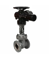 Задвижка клиновая 30с941нж DN.ru GVWR2121M-2W-F-ОСТ Ду300 Ру16 фланцевая, корпус - сталь 25Л, материал клина - сталь 25Л, уплотнение - металл, с ОСТ-фланцем, GAIR, с электроприводом DN.ru MT-N-045M-O2-380VAC-У1 пятикулачковым
