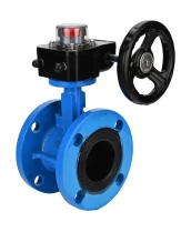 Затвор дисковый поворотный DN.ru WBV1313E-2W-F-H Ду100 Ру16 фланцевый, корпус - чугун GGG40, диск - чугун GGG40, уплотнение - EPDM, с редуктором DN.ru HGB RQN1-180Z